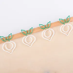 Cute cartoon carrot shaped metal paper clips bookmarks for student office memo use