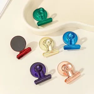 31mm colorful magnetic binder clips metal fridge clips strong magnetic office stationery