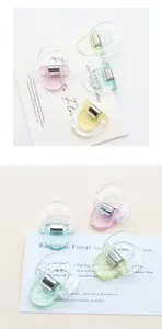 Transparent creative plastic clips multi-purpose binder clips for office and home use.