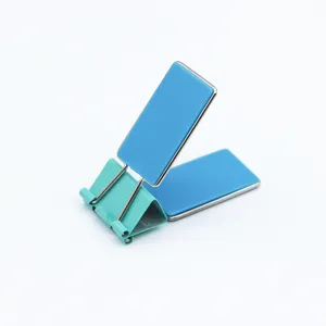 Colorful creative advertising binder clip rectangular double sided printing office supply desk