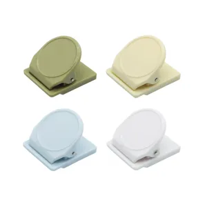 Clips magnetiche macaron, clip per frigorifero in ABS colorate e clip magnetiche per ufficio.