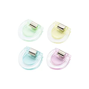 4-pack transparent universal clips pastel pants clips snack sealing clips portable binding tool
