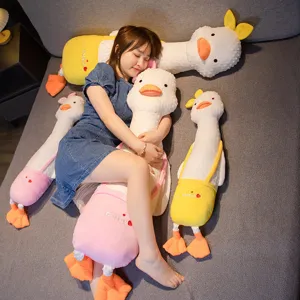 Weiche süße Gans Plüsch Kissen langer Körper Bett Spielzeug für Mädchen schlafend