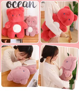 Cute cartoon plush cat doll soft stuffed animal pillow for kids birthday gift sleeping toy