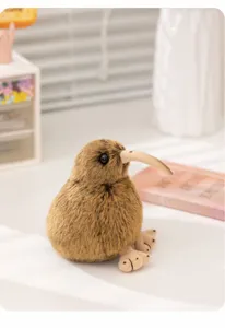 Cute simulation kiwi bird plush toy fluffy stuffed animal doll children gift souvenir decor