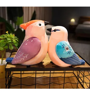 Cute simulation bird plush toy doll for kids accompanying soft stuffed animal decoration.