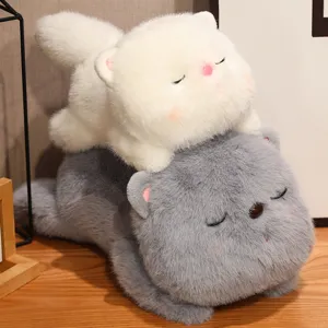 Jolie peluche chat mignonne oreiller de sommeil doux pour les enfants et les filles