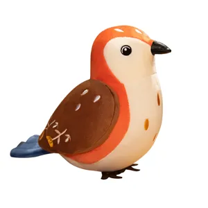 Cute plush bird stuffed toy, soft cute animal doll for kids playing and room decor.