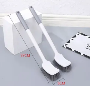 Long handled toilet brush set household bathroom cleaning tool with a hanging hole