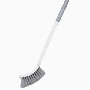 Japanese style toilet brush long handle bathroom cleaning tool with soft bristles main view