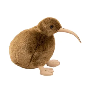 Cute simulation kiwi bird plush toy, soft brown stuffed animal doll for children kids gift.