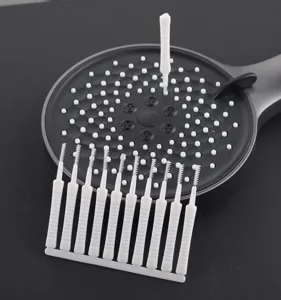 Mini douchekop reinigingsborstel micro-gat ontstopper wit plastic kleine borstels set