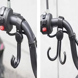 Universal Roller und Motorrad Lenker Haken, schwarzer Kunststoff Doppel Haken Zubehör.