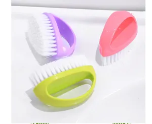 Colorful egg-shaped cleaning brush for shoes and clothes multi-functional household laundry tool