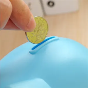 Cute cartoon plastic piggy bank for kids, anti-drop coin storage box main view showcase