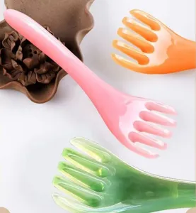 Five claw scalp massager meridian comb head relaxation stress relief tool colorful