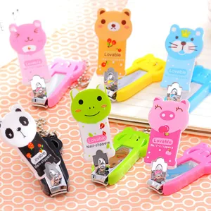 Cute cartoon animal nail clipper stainless steel manicure tool portable pocket nail cutter tool