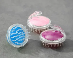 Klare Silikon Kopfmassagebürste, weiche Haarschampoo Bürste für tägliche Dusche Haarpflege.