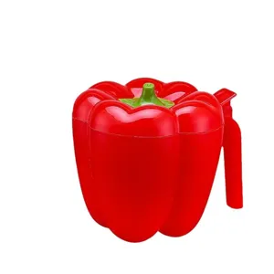 Rode pepervormige kruidendoos keuken zoutpot specerij container opslagset voor thuis.