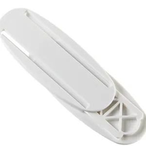 White oval power strip holder, punch-free wall-mounted socket fixator for clean cable organization.