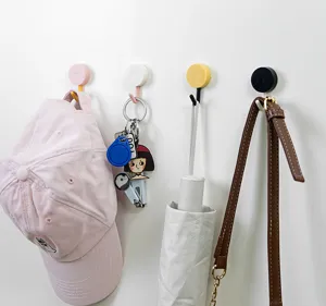 Wandhaken ohne Bohren Klebehaken Wandhalterung für Hut Tasche Kleiderhaken 4 Stk