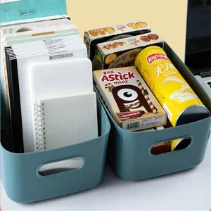 Boite de rangement en plastique de bureau conteneur multifonctionnel pour maison