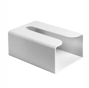 Moderne minimalistische weiße Wand-Taschentuchbox für Bad, Küche und Wohnzimmer Aufbewahrung.