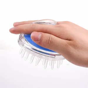 Transparente Silikon Kopfmassage Kämme Haar Shampoo Bürste für Bad und Dusche.