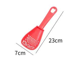 Cucchiaio da cucina multifunzionale in plastica pressa aglio scolapasta riso 23cm