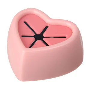 Pink heart-shaped silicone towel plug wall mounted dishcloth holder for kitchen and bathroom