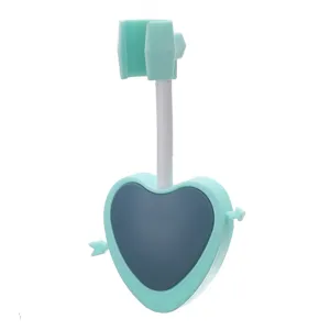 Cute heart shaped shower head holder adjustable universal bathroom spray base wall mount bracket