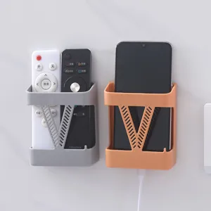 Wandmontierter Handy Ladehalter Fernbedienung Aufbewahrungsbox Multifunktionaler Plastik Wand Organizer Für Zuhause Schlafzimmer Badezimmer