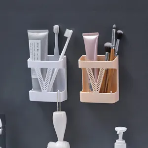 Wandmontierte Kunststoff Aufbewahrungsbox Multifunktionaler Organizer fuer Badezimmer Haengend