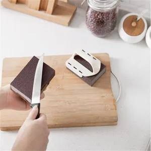 Carborundum sponge magic eraser kitchen cleaning brush for pot bottom rust removal tool
