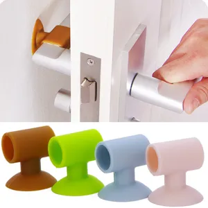 Creative Suction Cup Door Anti Collision Pad Door Handle Protection Guard Wall Mute Bumper Home Decor Accessories
