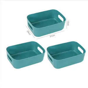 Panier de rangement en plastique avec poignées organisateur de bureau pour cuisine