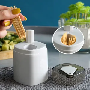 Distributeur automatique de cure-dents en plastique récipient de rangement pour maison