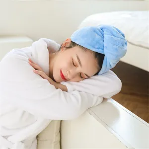 Turban de séchage de cheveux en microfibre douce pour femmes, très absorbant et pratique.