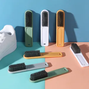 Spazzola per scarpe morbida multicolore pulizia domestica con manico lungo per lavare