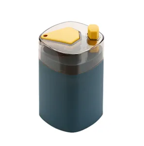 Distributeur de cure-dents automatique à pression conteneur de stockage portable bleu