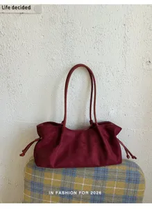 Maillard shopper tas dames retro suède schoudertas grote capaciteit okseltas stijlvolle tas