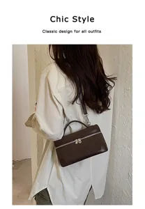 Retro matte suede vanity bag, chic shoulder and crossbody bag for women, classic daily style.