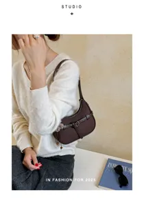 Borsa a tracolla testurizzata vintage da donna, elegante borsa retrò con cinturino.