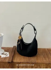 Sac porté épaule hobo en daim vintage pour femmes, grand cabas décontracté quotidien.