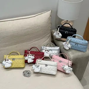 Sac boîte matelassé à chaîne chic sac à main polyvalent élégant sac bandoulière quotidien