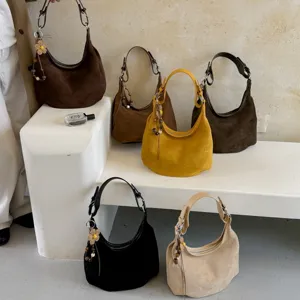 Sac Hobo Vintage en Cuir PU Givré pour Femmes Grande Capacité Style Paresseux Tote Sac à Bandoulière Décontracté