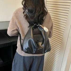 Donna retro pelle PU zaino convertibile borsa a tracolla tote per uso quotidiano