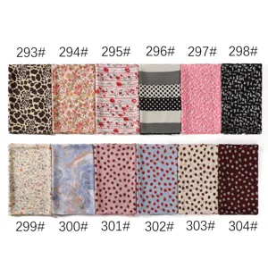 Chiffon printed headscarf hijab floral leopard polka dot fashion stylish scarf 293-304