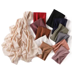 Women versatile long striped speckled scarf lightweight breathable shawl fashion hijab