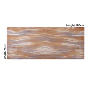Gradient crinkle scarf detail showing the soft modal fabric, elegant color blend, and fringed edge.